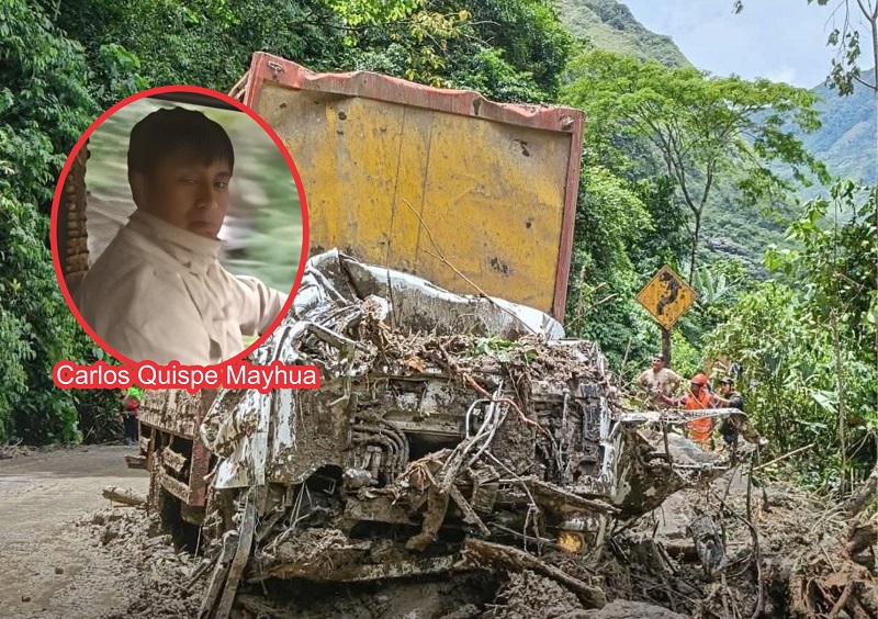 Huaico-aplasta-la-cabina-de-un-camion-2