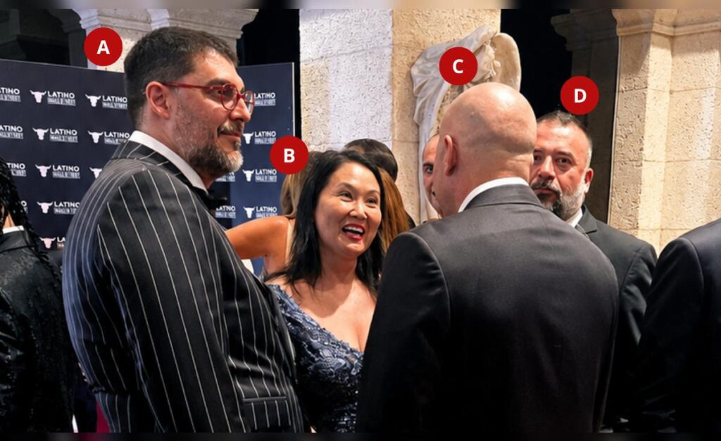 Keiko Fujimori estuvo en Miami en gala con Damián Valenzuela y Fernando Cerimedo