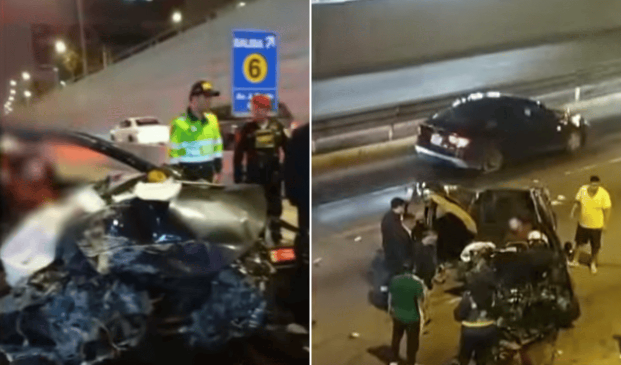Conductor sobrevive tras violento accidente en la Vía Expresa: vehículo quedó completamente destrozado