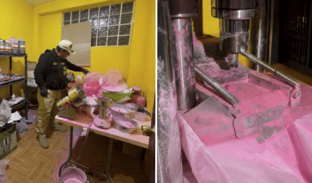 Hallan laboratorio de drogas sintéticas y decomisan más de 800.000 pastillas de éxtasis en Santa Anita y SMP