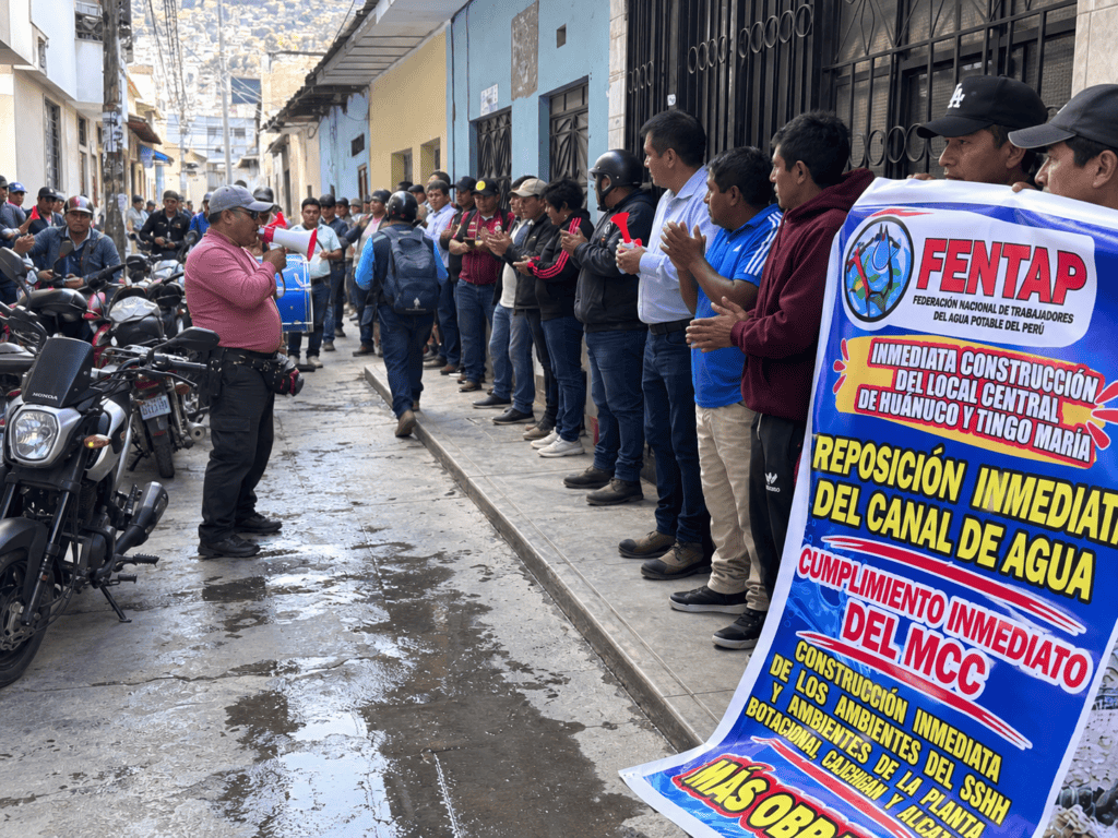 Crisis en Seda Huánuco: Sindicato exige salida de gerentes de OTASS y anuncia paro regional