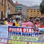 Tras marcha de protesta ratifican convocatoria de paro para exigir salida del OTASS de Seda Huánuco